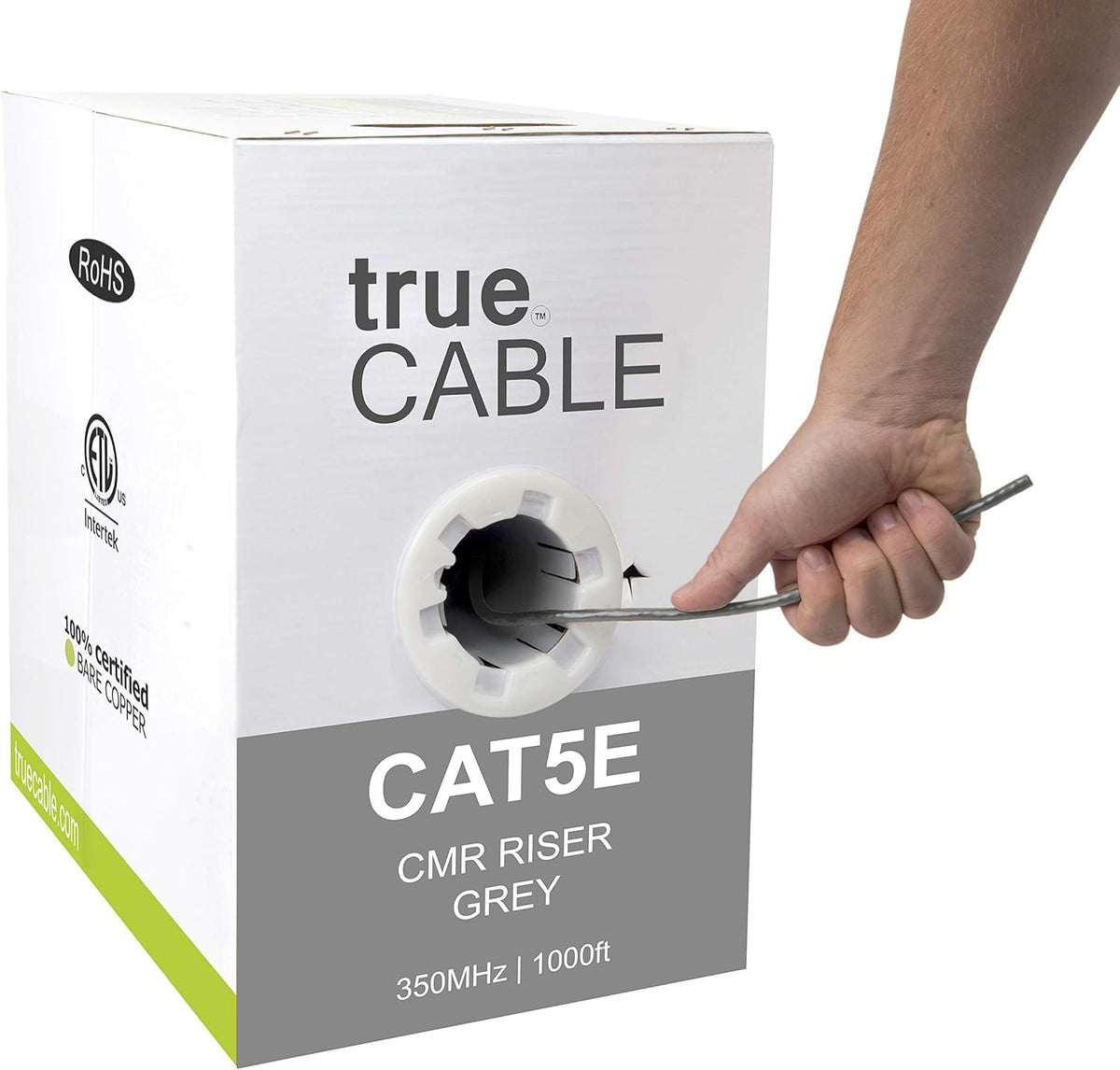 Yellow 1000ft Cat5e Riser UTP Bulk Ethernet Cable Q970062