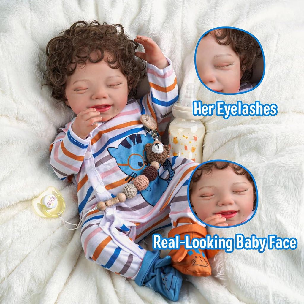 20-Inch Soft Body Reborn Baby Dolls with Toy Accessories O64845