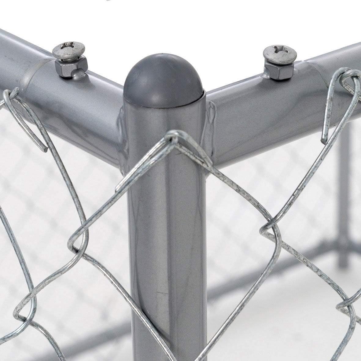 10 x 10 Foot Heavy Duty Outdoor Chain Link Dog Kennel with Door (2 Pack) K939