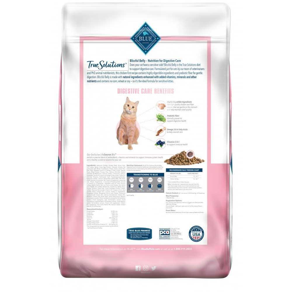 Blue Buffalo True Solutions Blissful Belly Digestive Care Adult Dry Cat Food O1298