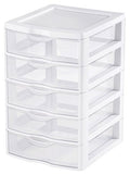 White 5 Drawer Desktop Storage Unit, 12-Pack G88796