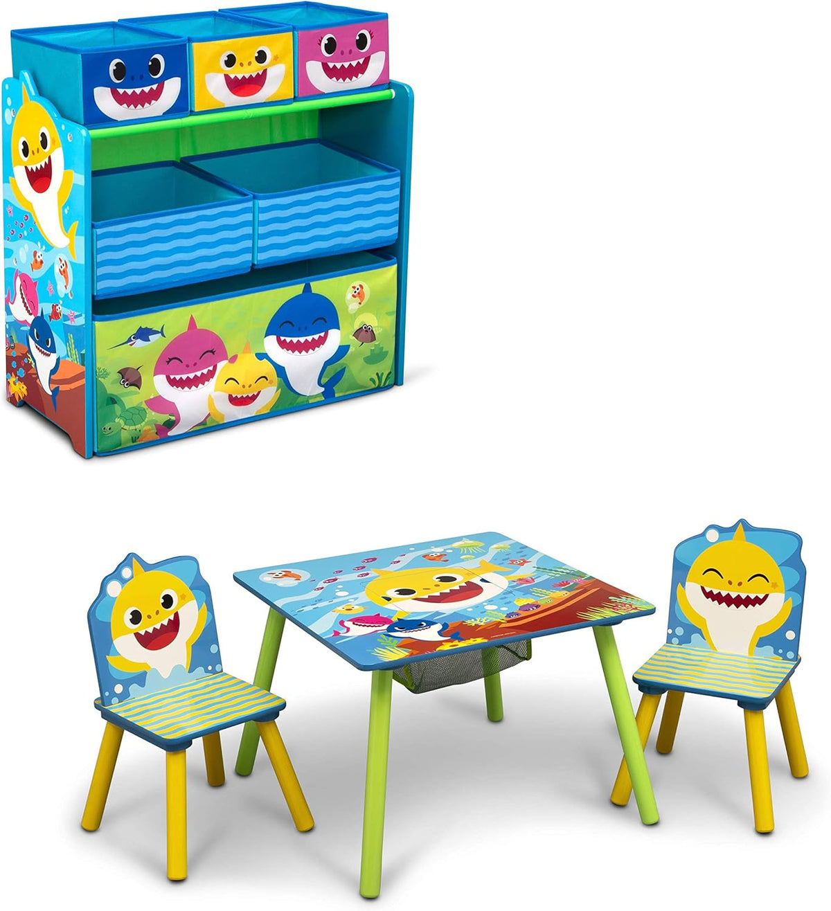 Kids Table and Chair Set with Storage (2 Chairs Included) W2777