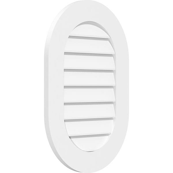 Vertical Round Ended Surface Mount PVC Gable Vent G5984