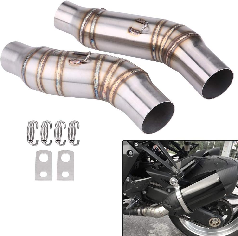 1 Pair 51mm Motorcycle Exhaust Mid-Pipe Link Pipe T988586
