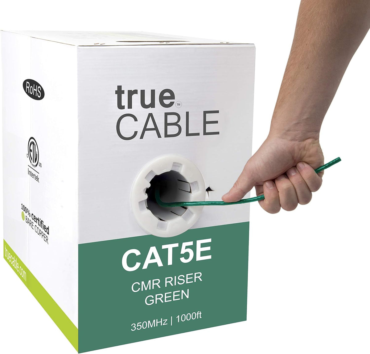 Yellow 1000ft Cat5e Riser UTP Bulk Ethernet Cable Q970062