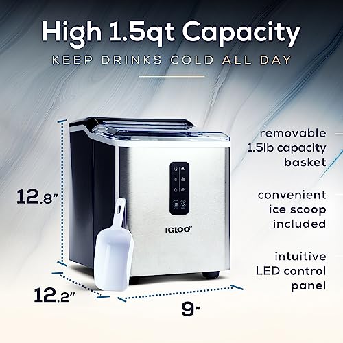 Stainless Steel Electric Countertop Ice Maker Machine B23573