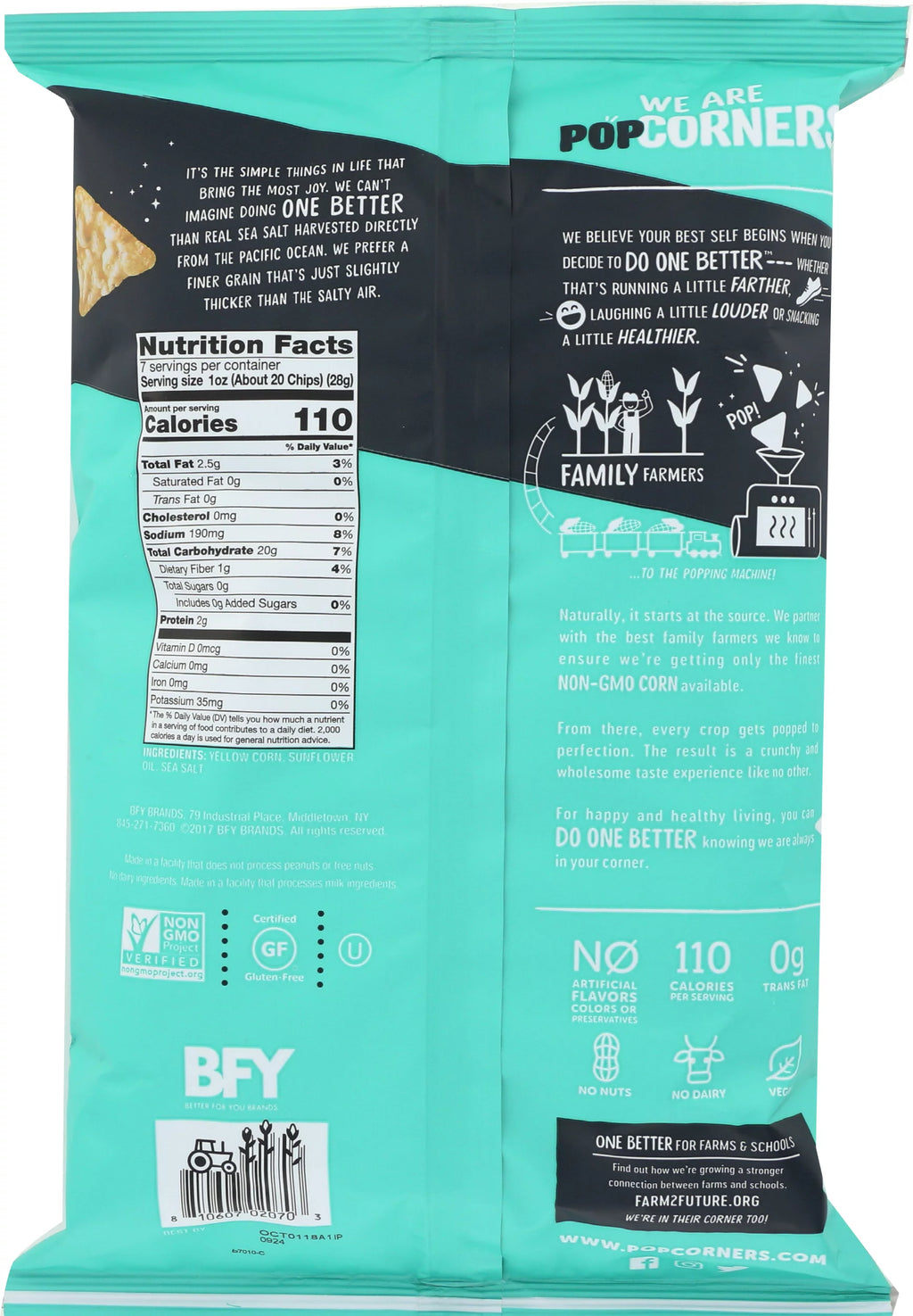 Sea Salt Popcorners, 7 Oz (Pack Of 12) M49493