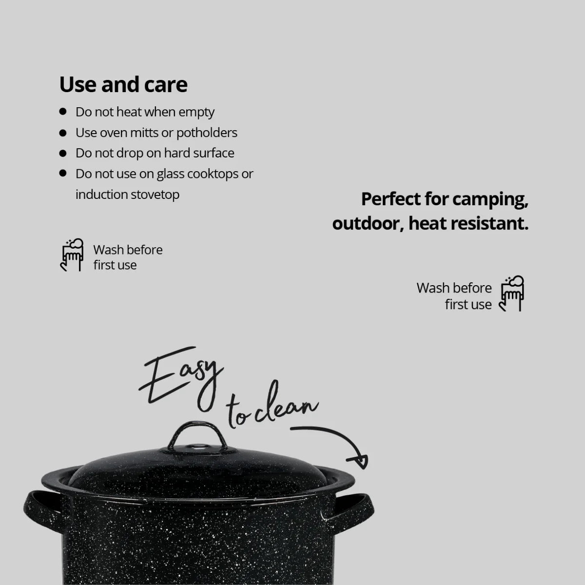 15.5 Qt Enamelware Stock Pot with Lid R648339