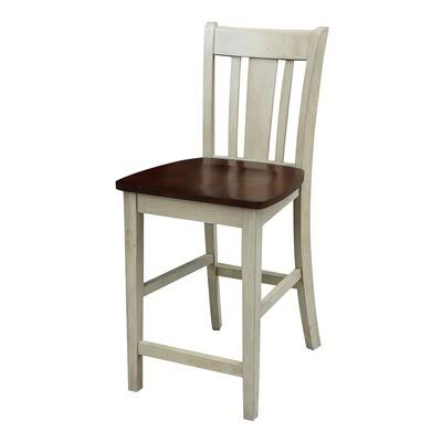 Antiqued Almond Espresso Counter Stool L691