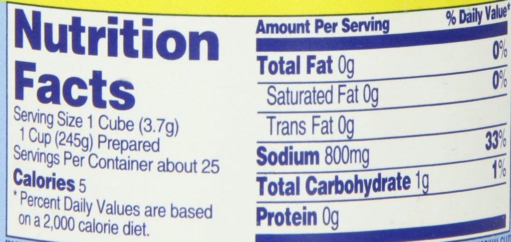 3.25 OZ Chicken Instant Bouillon Cubes Jar (Pack of 6) U803
