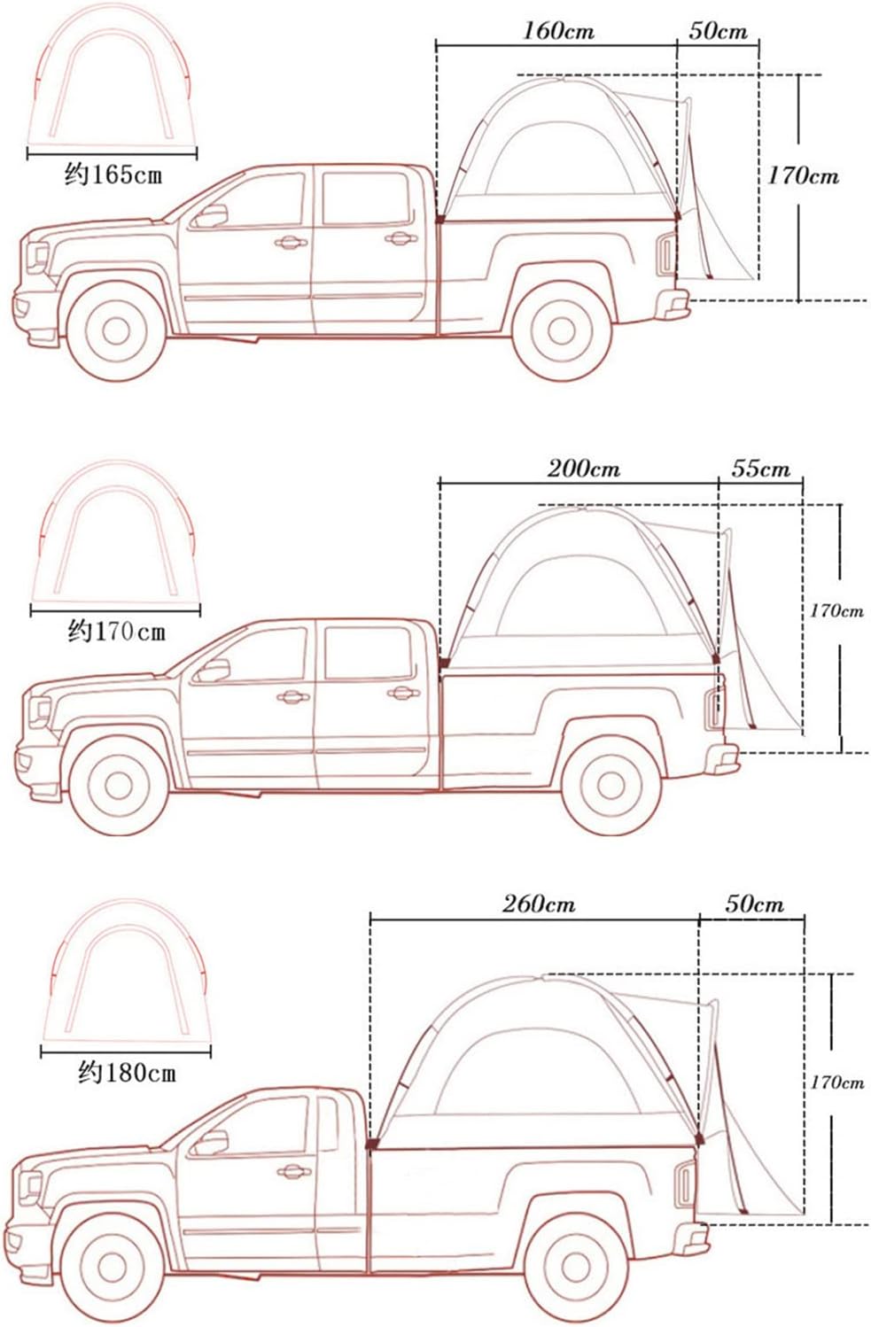 Waterproof Double Layer 2 Person Truck Tent with Carry Bag Y599