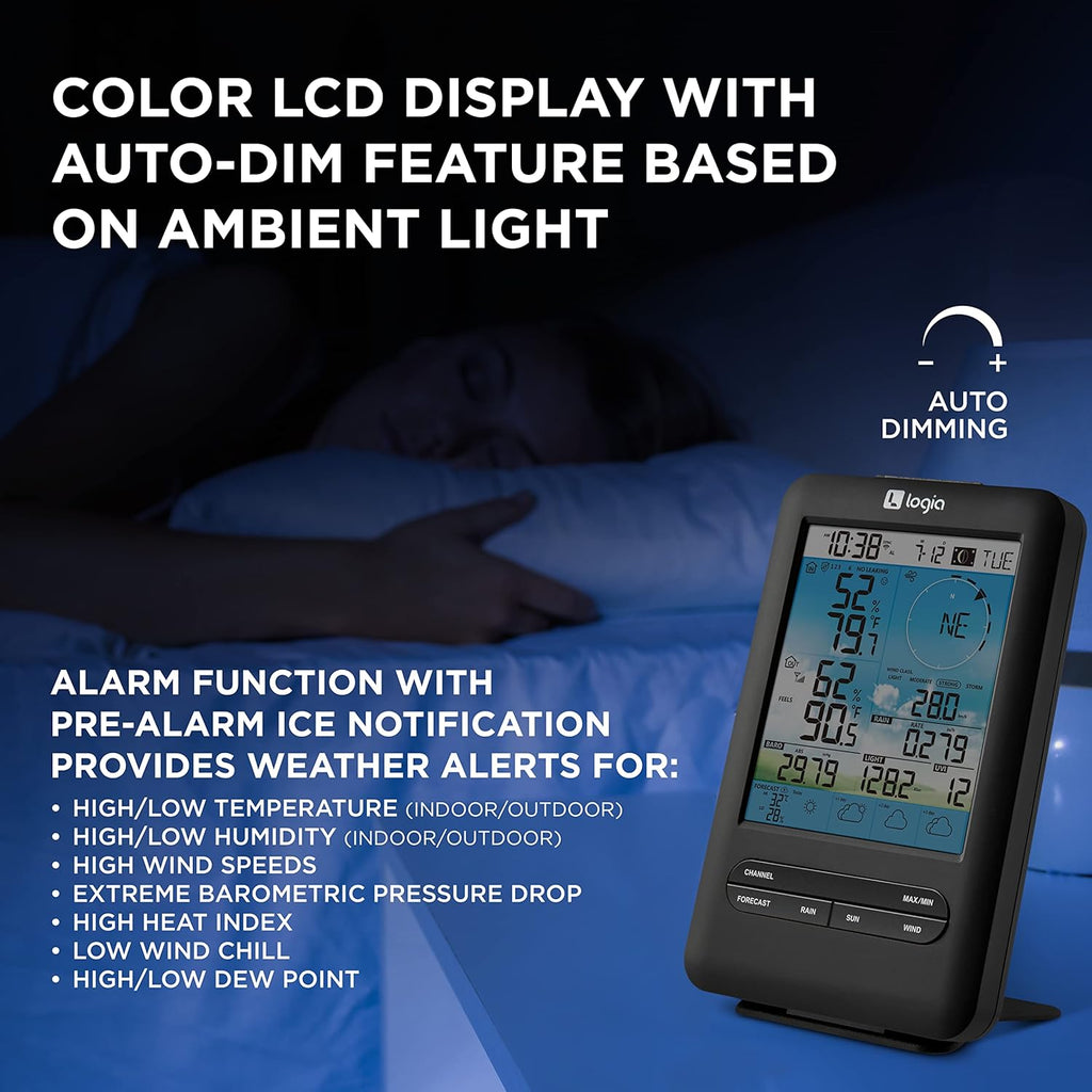 7-in-1 Wireless Weather Station with Color Display H87770
