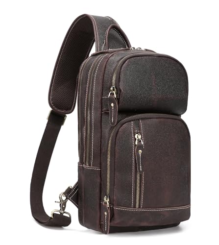 Full Grain Leather Sling Bag V434871