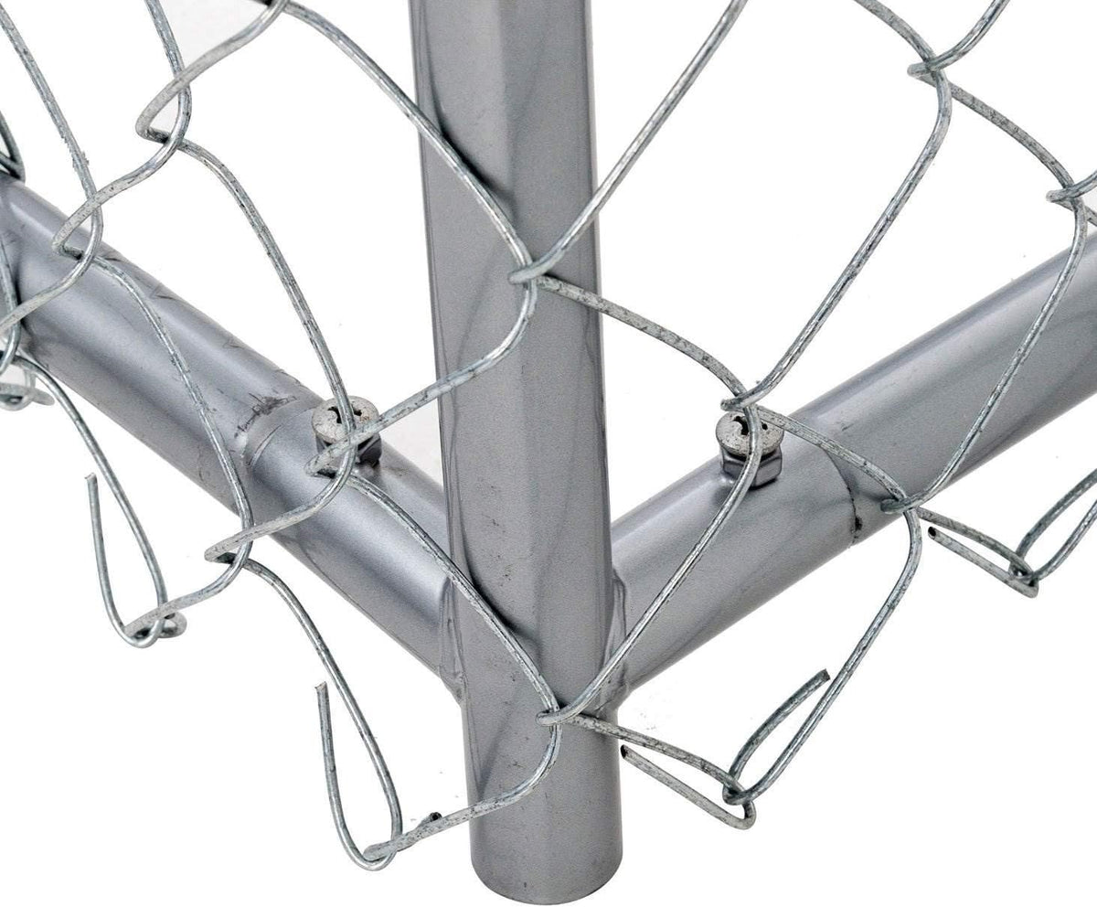 10 x 10 Foot Heavy Duty Outdoor Chain Link Dog Kennel with Door (2 Pack) K939