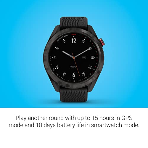 Golf Smartwatch with 1.3" Color Touchscreen and Scratch-Resistant Ceramic Bezel W4574
