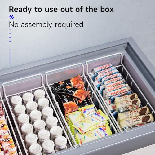 2 Pack 17.5 Inch Freezer Storage Bins with Handles N2698