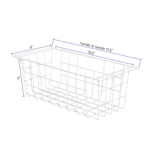 2 Pack 17.5 Inch Freezer Storage Bins with Handles N2698