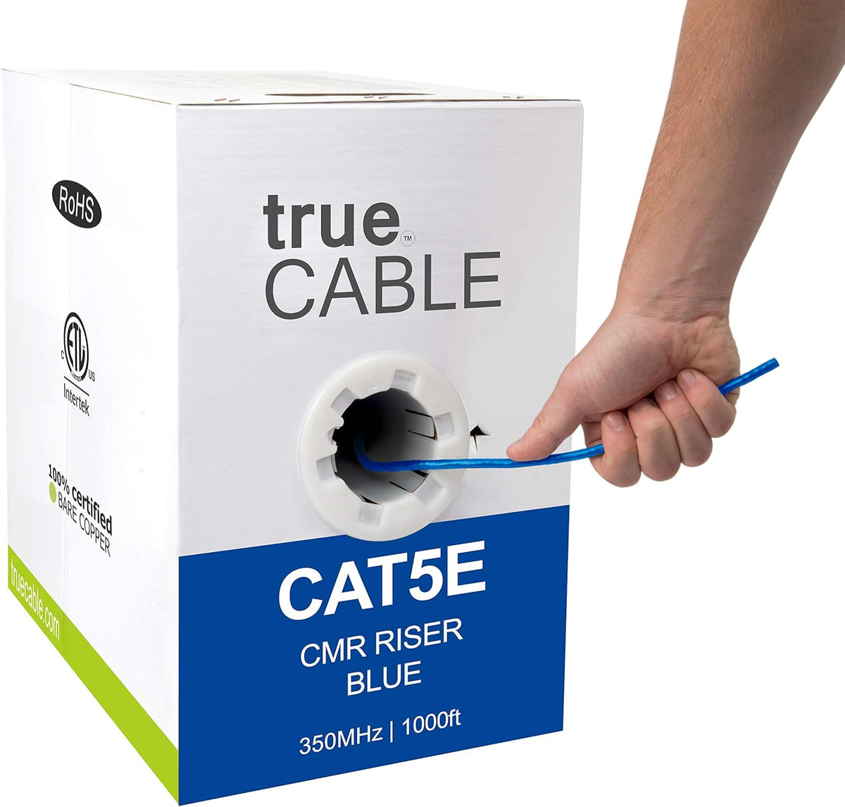 Yellow 1000ft Cat5e Riser UTP Bulk Ethernet Cable Q970062