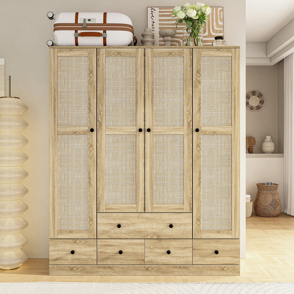 White Freestanding Wardrobe Cabinet Y52135