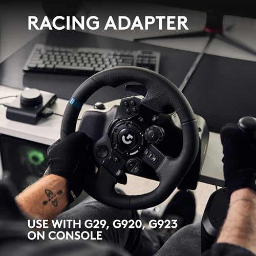 Black Leather Steering Wheel with Floor Pedals R189011