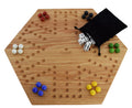 Solid Oak 16 inch Wooden Marbles Board Game B628675