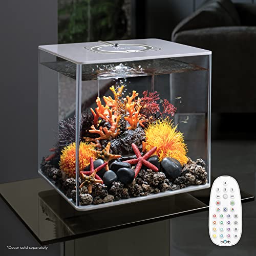 Black Acrylic 8-Gallon Aquarium with LED Lights S186
