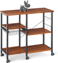 Kitchen Baker's Rack with Wheels 3-Tier+4-Tier Metal Frame B740446