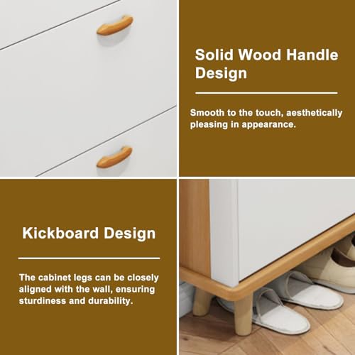 3 Drawer Shoe Cabinet Wood Y5757