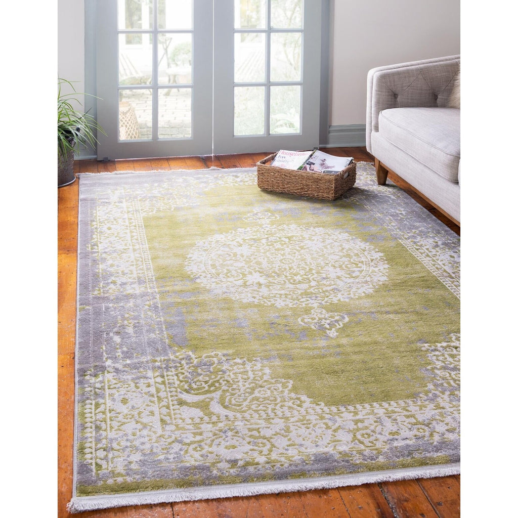 Light Green Area Rug 4'x6' S4788