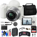 White Mirrorless Camera with 16-50mm Lens Q243195