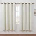 Beige 63 in. Length Blackout Curtains O408911
