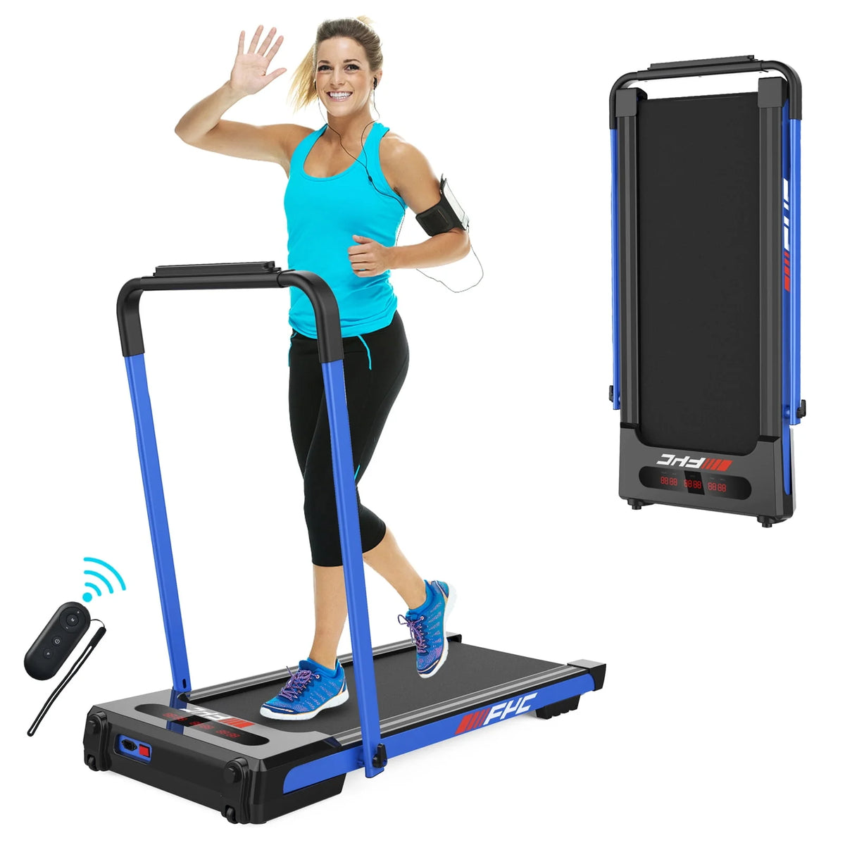 2.5HP Folding Treadmill with Remote Control & LED Display L709