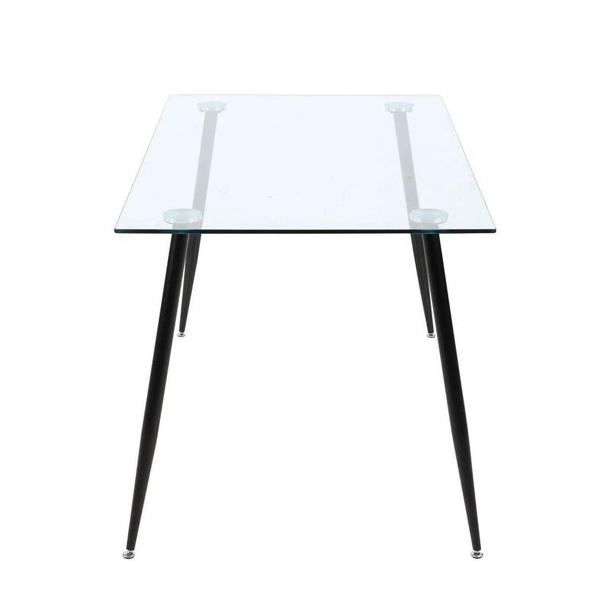 55.12" Steel and Glass Dining Table Y67276