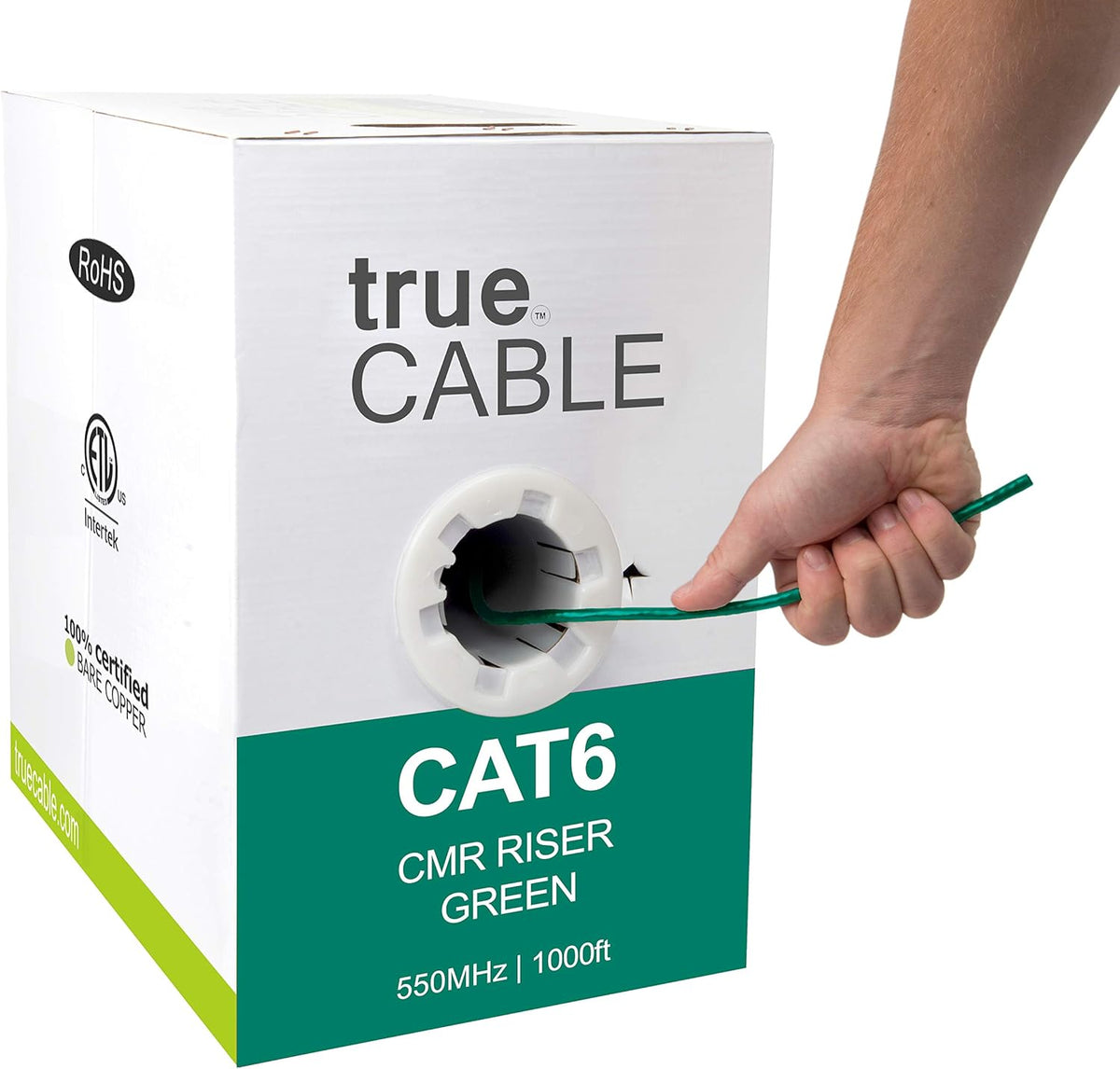 1000ft Yellow 23AWG 4 Pair Solid Bare Copper Bulk Ethernet Cable Z639393