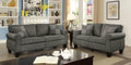 Dark Gray Linen-like Fabric Sofa and Loveseat Q787