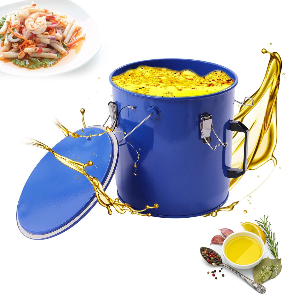 Blue Fryer Grease Bucket Oil Disposal Caddy V310538