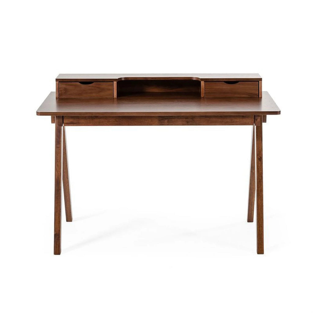 48" Rectangular Solid Wood Office Desk in Walnut T1700