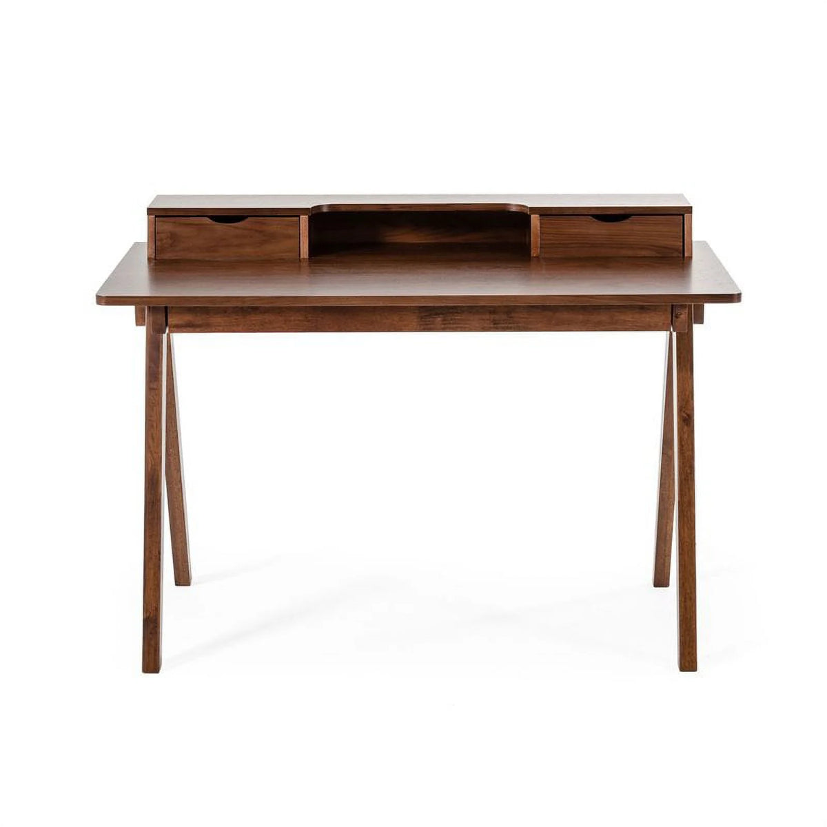 48" Rectangular Solid Wood Office Desk in Walnut T1700