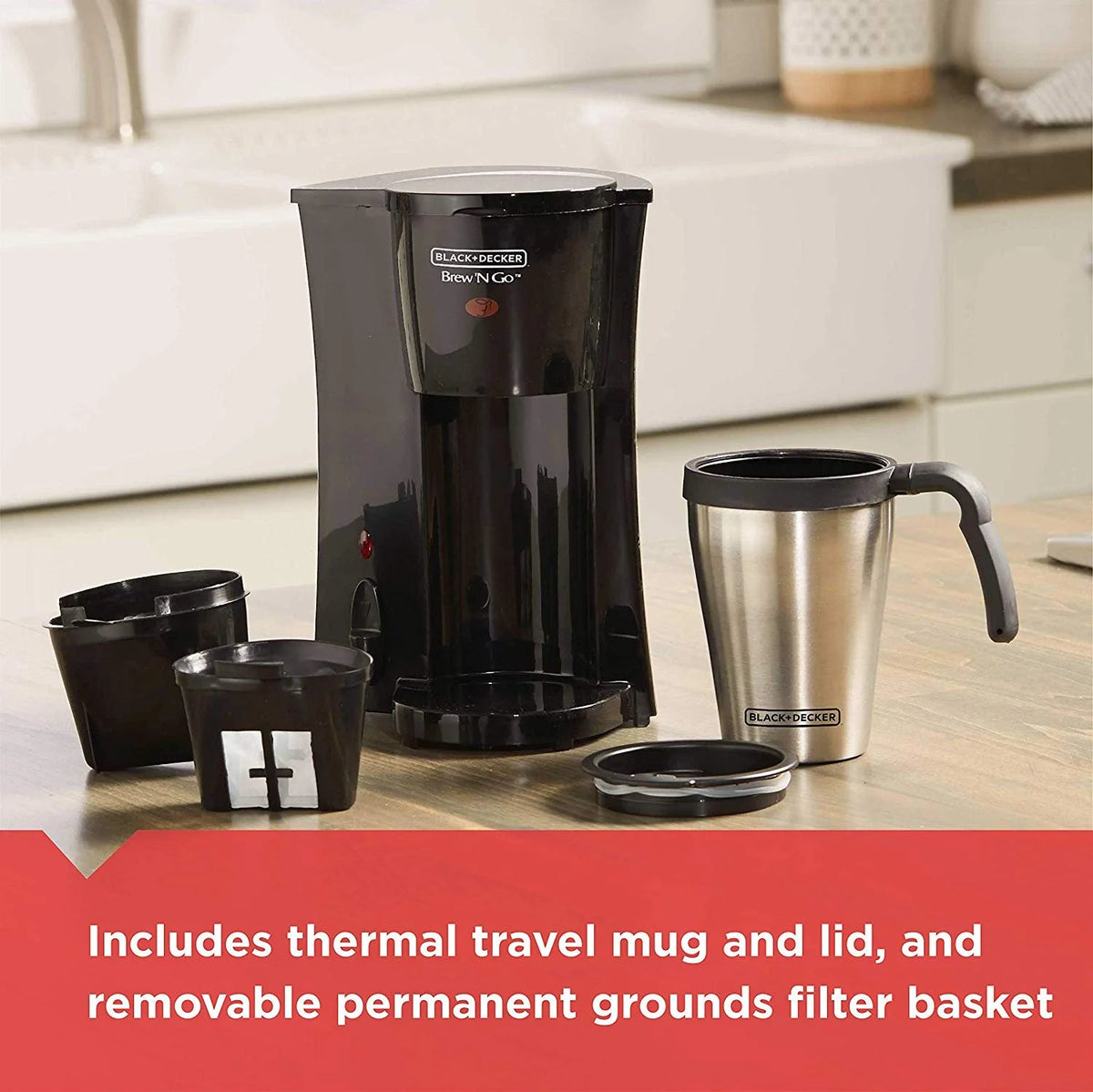 Black/Stainless Steel Coffeemaker W547