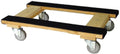 Heavy Duty American Oak Furniture Dolly 4 Wheels with Full Length Rubber Tread Dual Rail 18 X 30 with 4 Inch CASTERS O254788