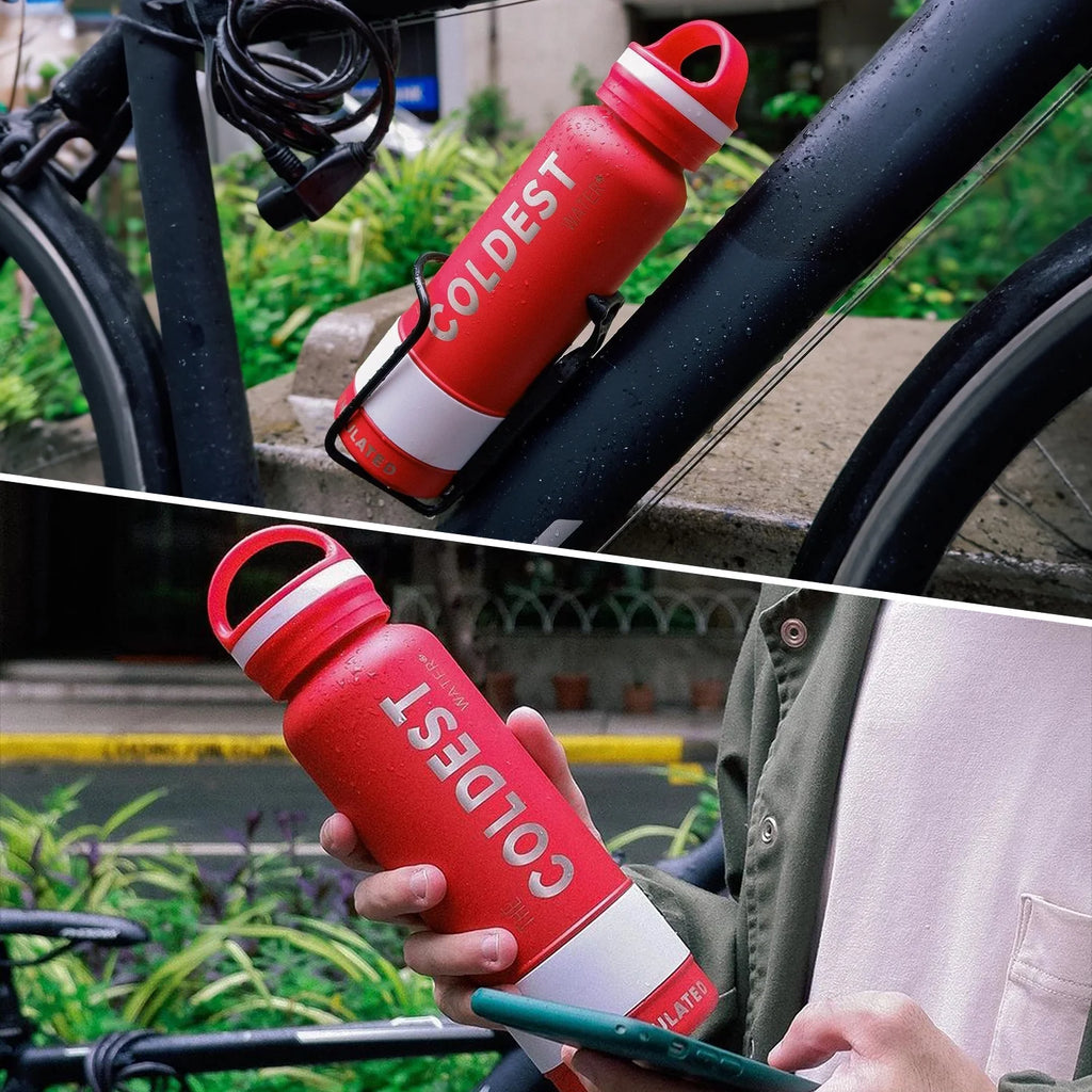 21 oz Flamingo Pink Stainless Steel Triple Walled Water Bottle F369587