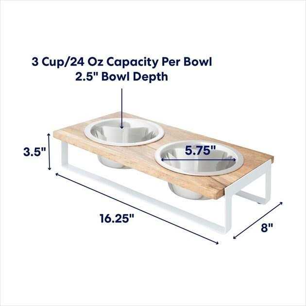 Wooden Double Bowl Diner N3583