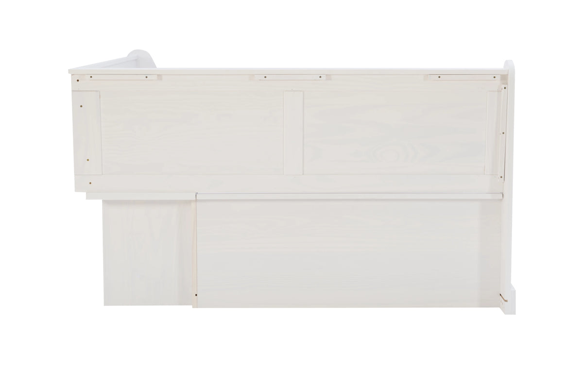 White Wood Corner Dining Bench with Storage H950604
