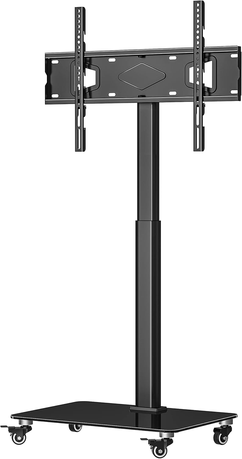 Tall TV Stand with Wheels, Height Adjustable, Max VESA 600x400mm U837024