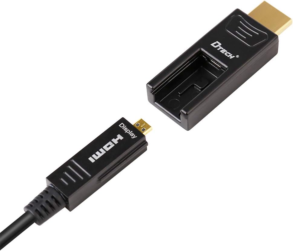 50-Meter Fiber Optic HDMI Cable 4K 60Hz 18Gbps Black J554