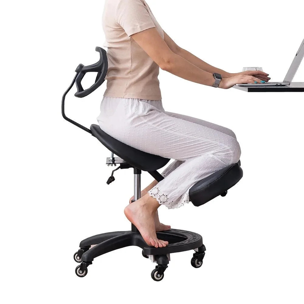 Kneeling Chair with Wheels and Back Support Y3388