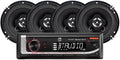 Single DIN Car Stereo and 6.5 Coaxial Speakers Bundle B6321