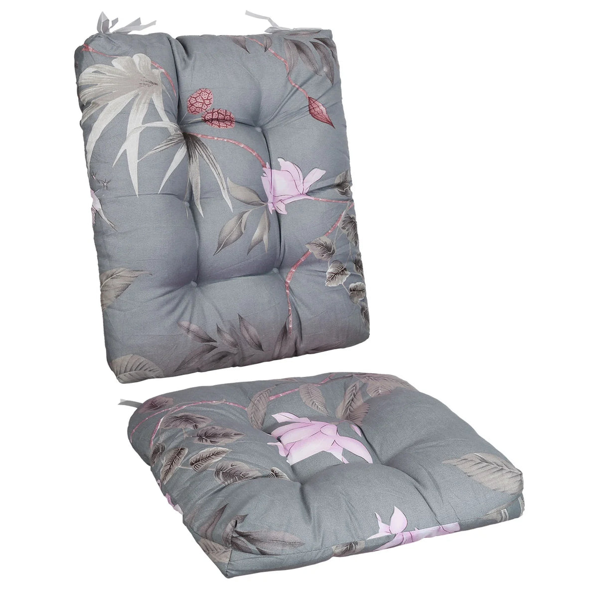 Grey Green Leaf Polyester Rocking Chair Cushion X40371