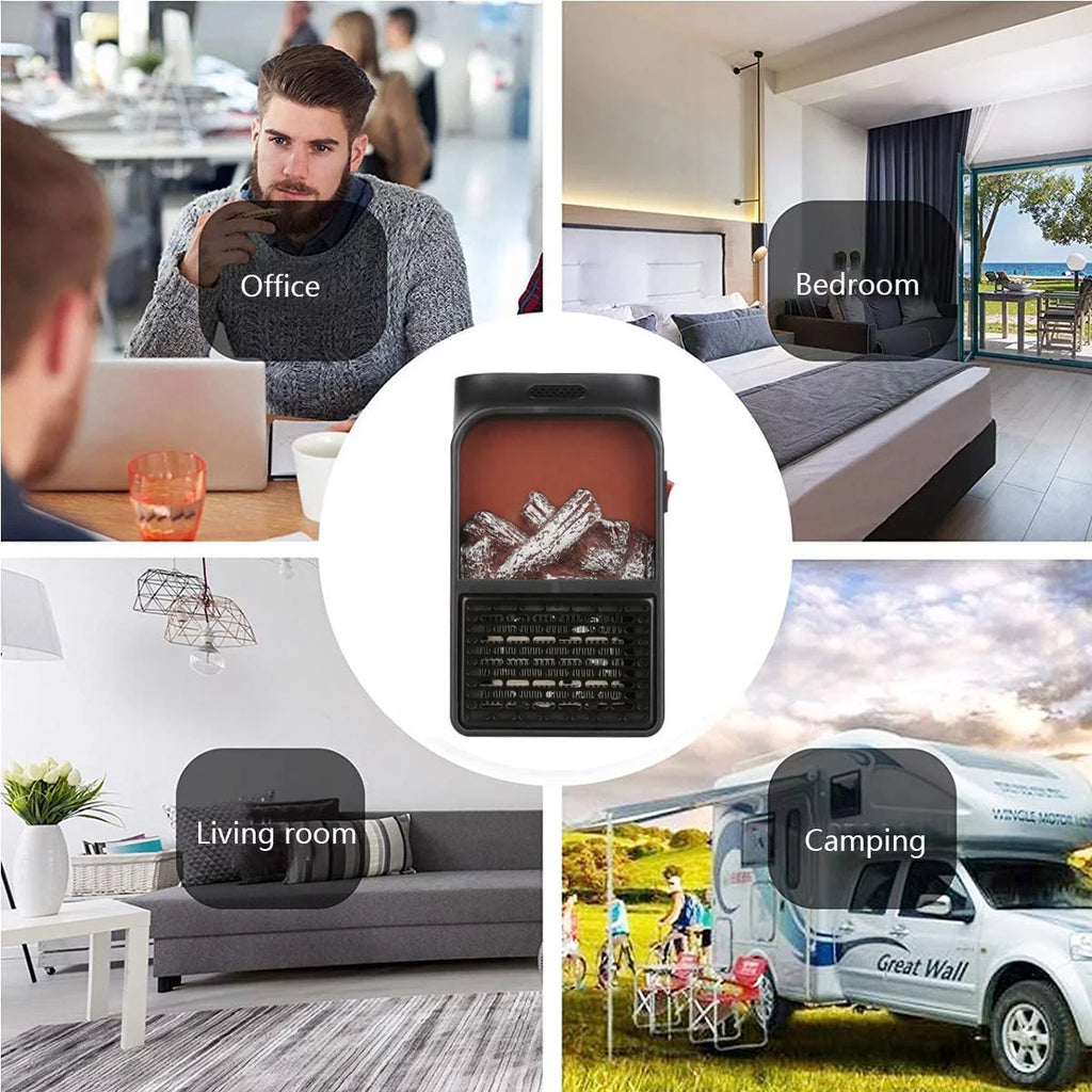 900W Mini Black Ceramic Electric Heater B324