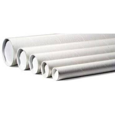 White Cardboard Mailing Tubes - 50/Case V180